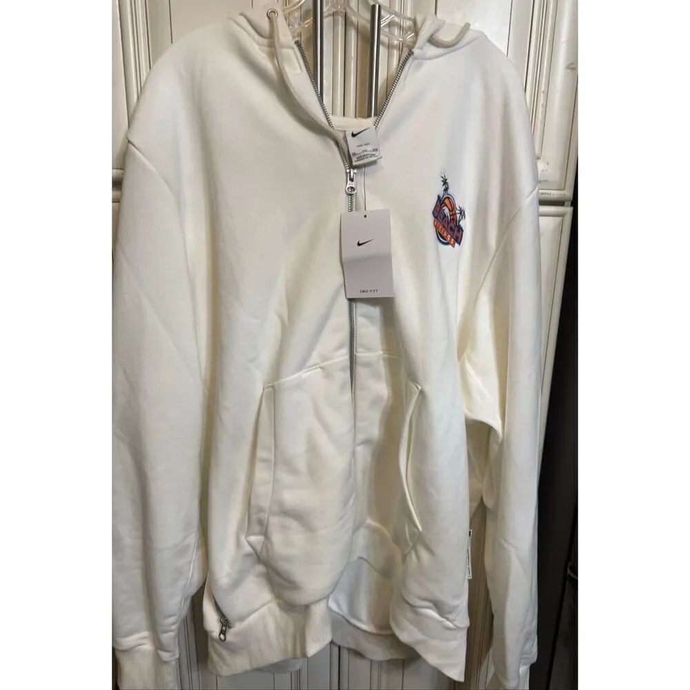 Nike Men's Dri-Fit Full Zip Beach Vikings Hoodie Cream XXL NWT
